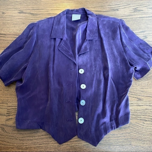 Vintage rabbit rabbit rabbit purple 2 piece long dress and jacket size 14 - Picture 9 of 16